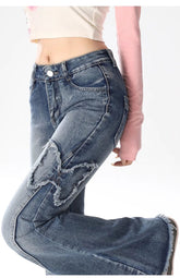 Pantalones micro acampanados de estilo urbano